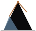 Ajarro Summit logo featuring a minimalist mountain peak with copper compass line, symbolizing precision, clarity, and elevation for Amazon and e-commerce brands.