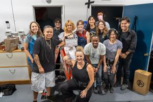Photo of cast & crew behind the scenes of 'BETTY & MARY: The Actors Prepare'