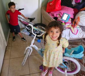 Journee and her brother Kingston received their bicycles through PARC in St Pete