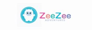 Animated logo of ZeeZee Adventures showing dancing ZeeZee