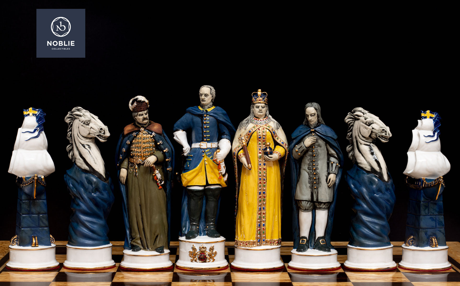 ceramic & porcelain chess pieces