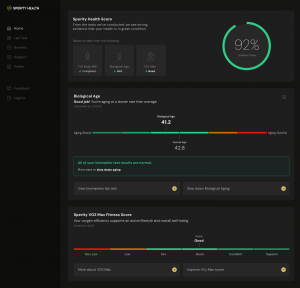 Members login page that depicts the main picture of your healthspan