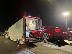 Ferrari Being Loaded For Enclosed Auto Transport