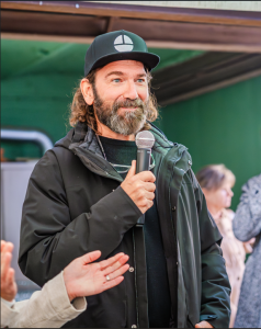 CEO Florian Kohlbecker during his speech at the company’s anniversary celebration.