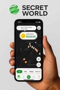 Landing Screen of Secret World App