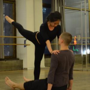 Jessica Ho Rehearsing "Into Sunlight." Photo by Alla Bronskaya