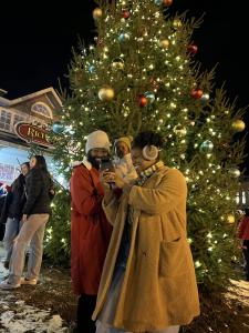 Families watch with anticipation as the massive Christmas tree is lit Dec. 5 in Downtown Mansfield, Ohio.