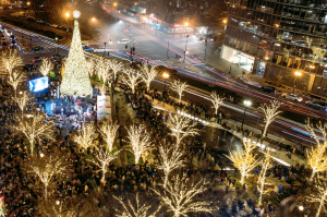 Twinkling Christmas Tree lighting at CityCenterDC