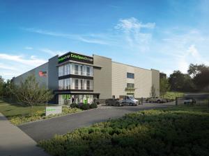 A rendering of a new self storage facility in Snohomish, WA.