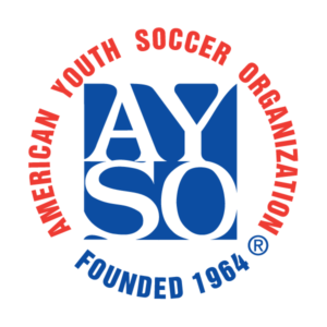AYSO Color Logo, American Youth Soccer Organization text around a square with the letters A, Y, S, O shown.