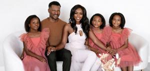 Miss Universe Rwanda, Solange Tuyishime Keita with her husband and 3 daughters