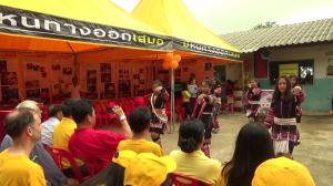 Traditional dancers welcomed the tour to the village of Mae Salong, in the mountains north of Chiang Rai, Thailand.