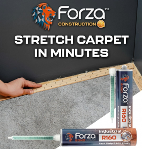 Image of Forza's New Tack Strip 5 Minute Epoxy - specifically designed for carpet installation