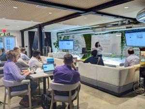 Asha Somayajula presenting at AI Tinkerers