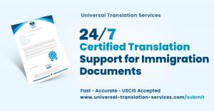 247 certified translation services for USCIS documents offered after U.S. government reopening – Universal Translation Services