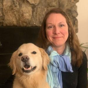 Dr. Margaret Valentino, at her practice of in home pet euthanasia in New Haven, CT and surrounding areas.