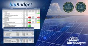 Blu Banyan's bluBudget - financial management software for large-scale solar projects.