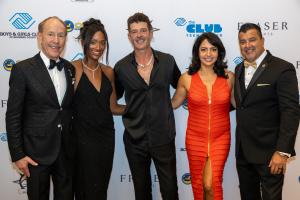 2025 "BGCBG Yacht Rendezvous" Chairs with headliner Robin Thicke (l to r) Terry and Carla Taylor, Thicke, Jessica and Mike Busacca