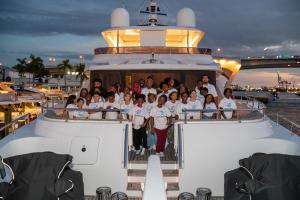 BGCBC Club Members aboard one of the many superyachts at this year's Rendezvous
