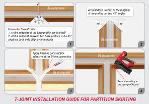 T-Joint Cutting and Assembly Method for Partition Skirting