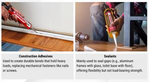 Construction Adhesives vs. Sealants