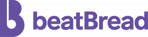 A stylized purple B with the beatbread name alongside it