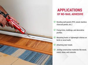 Common Applications of No-Nail Adhesives