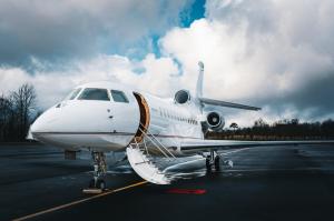 Private jet operated by Pristine Jet Charter, used for premium charter flights.