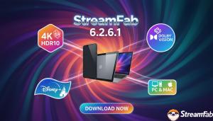 Promotional graphic for StreamFab 6.2.6.1 featuring the Disney+ logo and text highlighting new support for 4K HDR10 and Dolby Vision downloads on Windows and Mac.