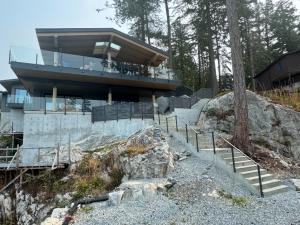 Interior glass railing