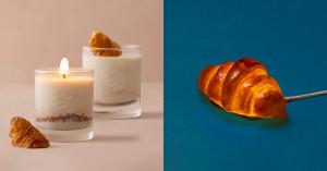 The Sweet Croissant Candle and the Croissant Bread Lamp — two iconic creations made from real bread.