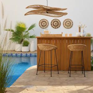 Gabriella pendant lights Dubai in natural rattan