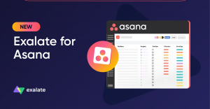 Exalate and Asana logos side by side, representing the launch of the new Exalate Connector for Asana that synchronizes work across tools.