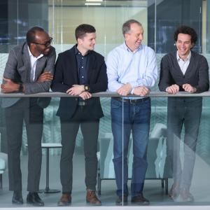 Four members of the Wattstor team celebrating VTP status