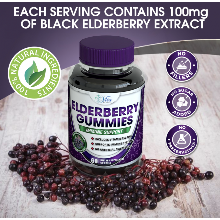 New Organic Elderberry Gummies Boost Immune System With Great Taste   Elderberry Gummies 